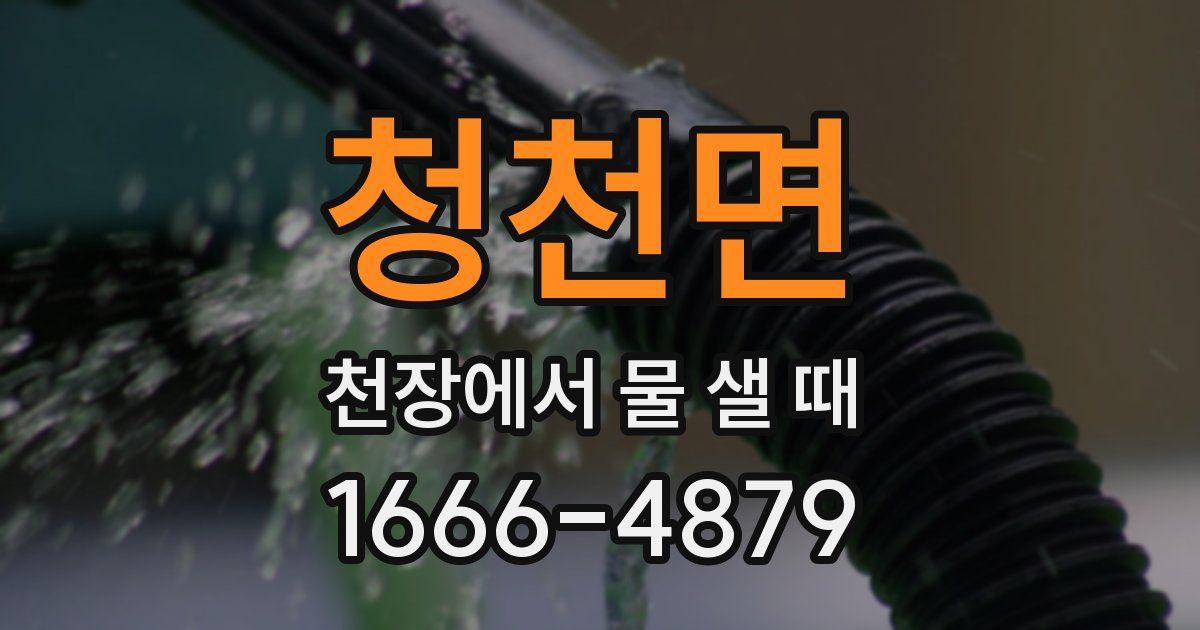 청천면 천장에서 물 샐 때