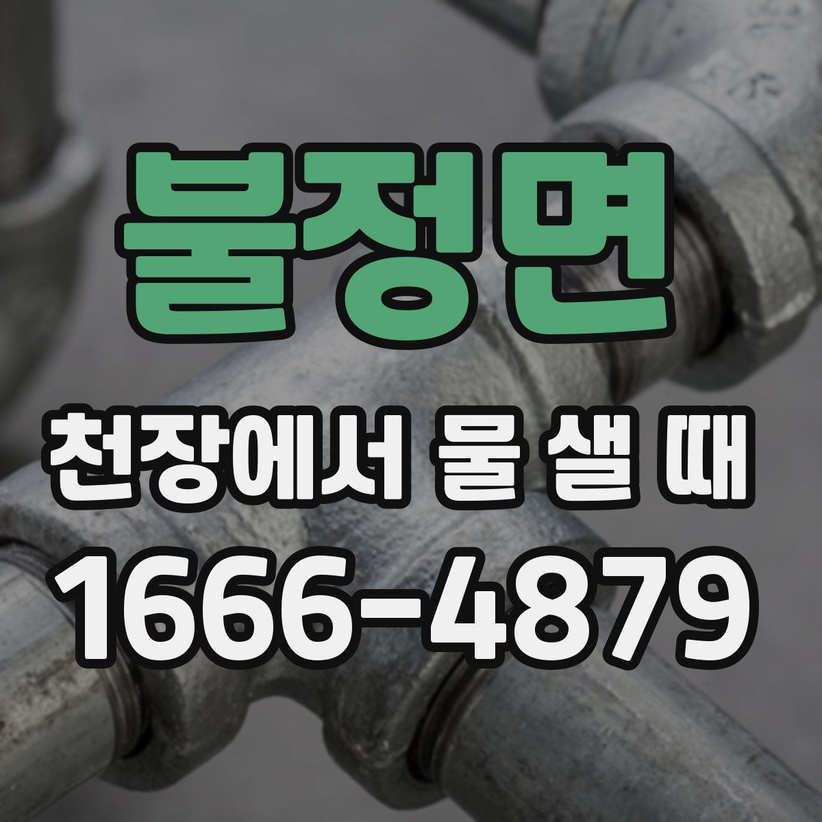불정면 천장에서 물 샐 때