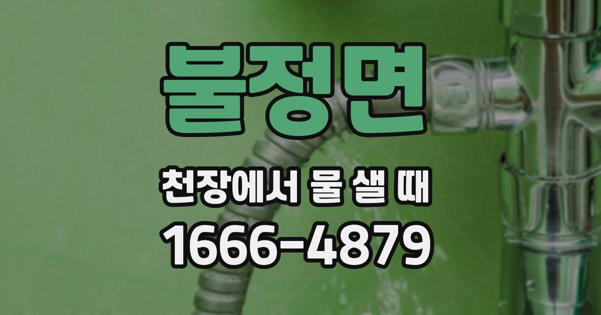 불정면 천장에서 물 샐 때