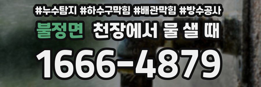불정면 천장에서 물 샐 때