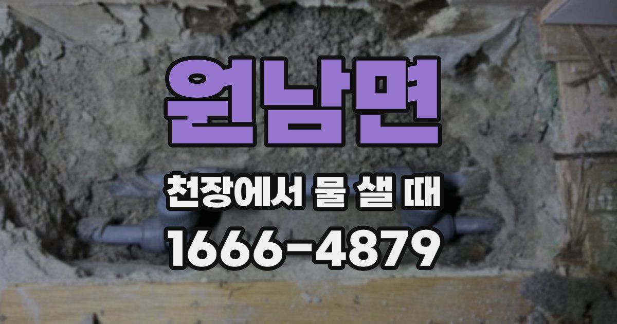 원남면 천장에서 물 샐 때