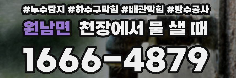 원남면 천장에서 물 샐 때
