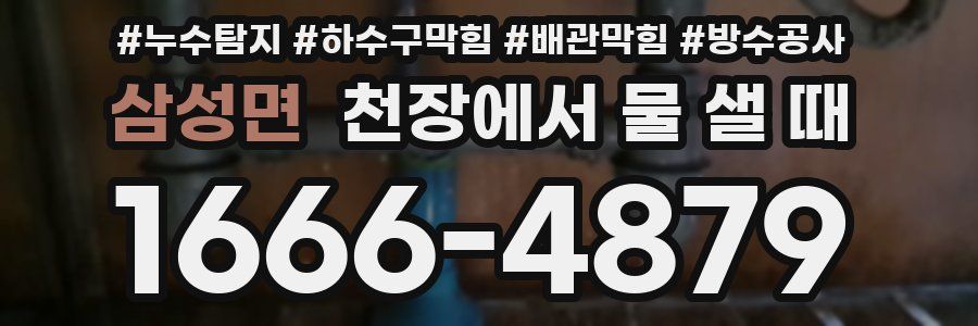 삼성면 천장에서 물 샐 때