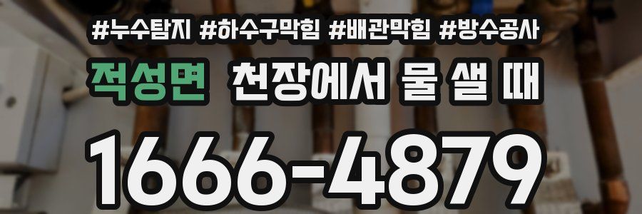 적성면 천장에서 물 샐 때