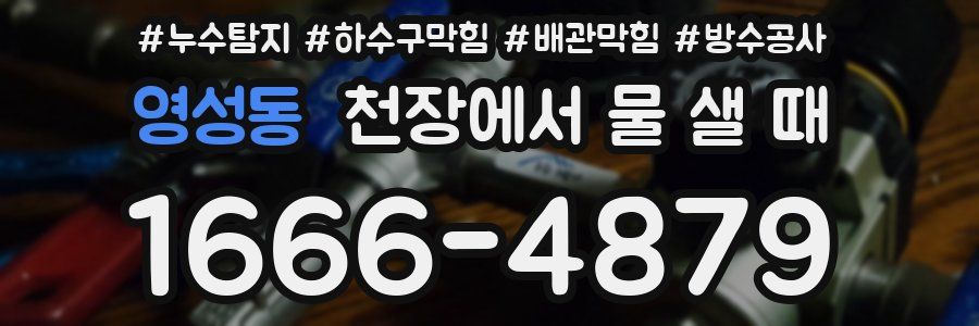 영성동 천장에서 물 샐 때