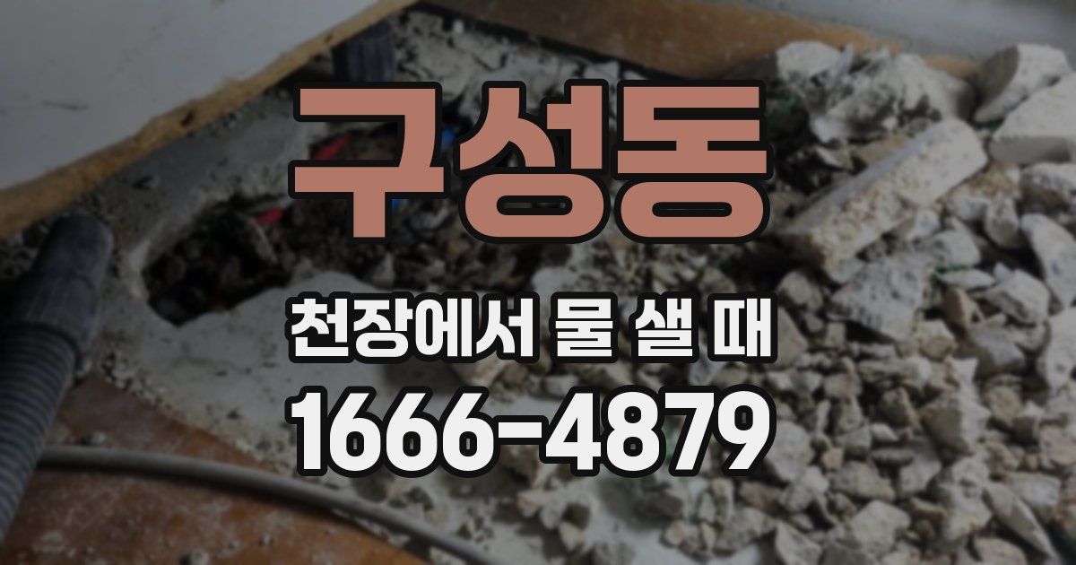구성동 천장에서 물 샐 때