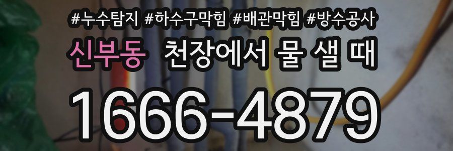 신부동 천장에서 물 샐 때