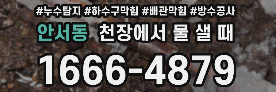 안서동 천장에서 물 샐 때