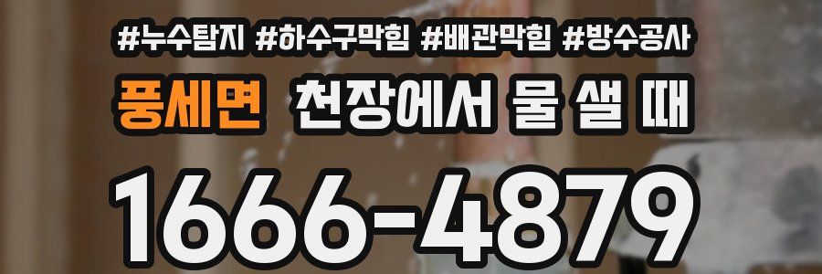 풍세면 천장에서 물 샐 때