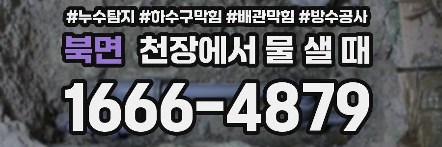 북면 천장에서 물 샐 때
