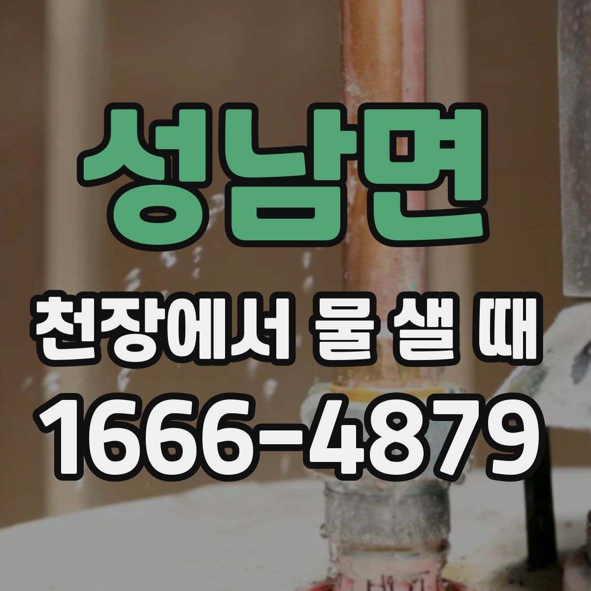 성남면 천장에서 물 샐 때