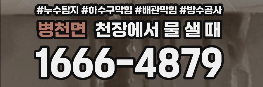 병천면 천장에서 물 샐 때
