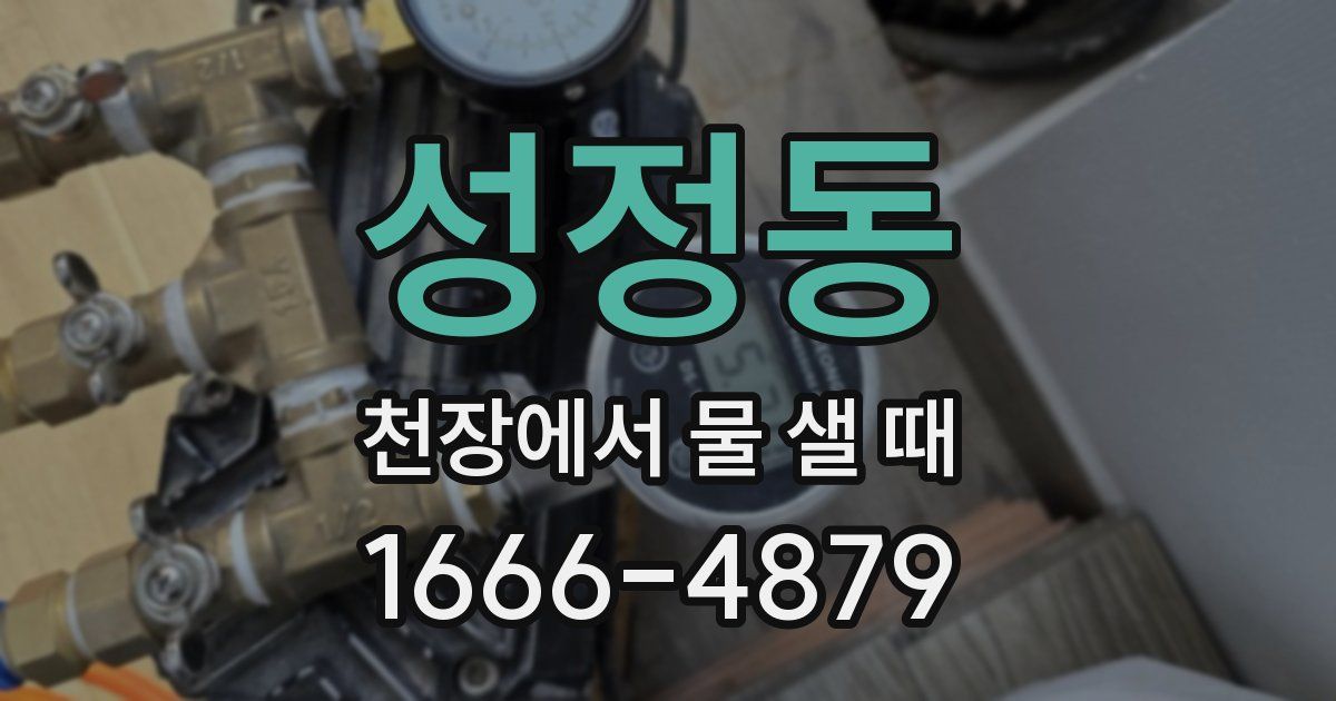 성정동 천장에서 물 샐 때