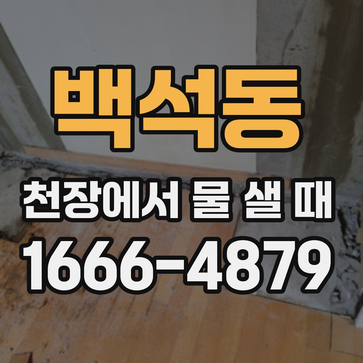 백석동 천장에서 물 샐 때