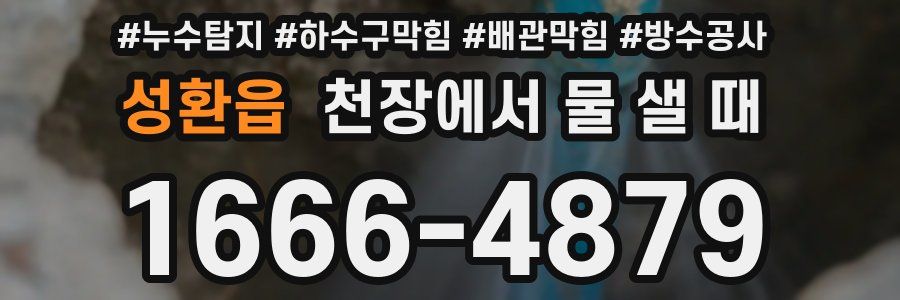성환읍 천장에서 물 샐 때