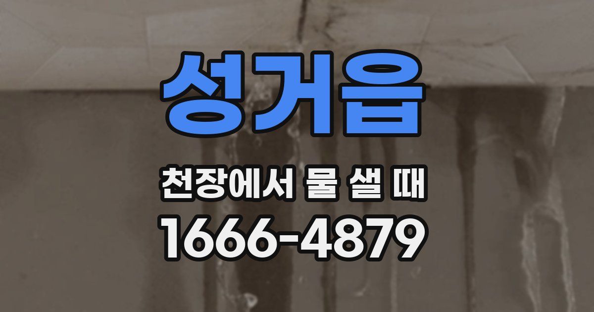 성거읍 천장에서 물 샐 때
