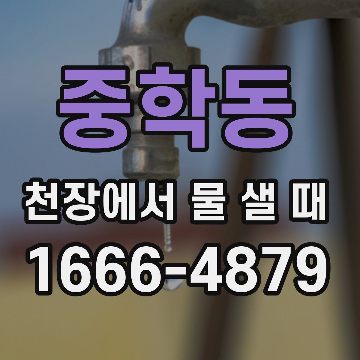 중학동 천장에서 물 샐 때