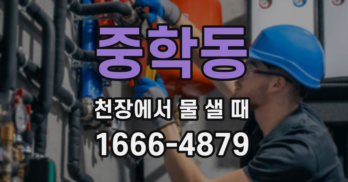 중학동 천장에서 물 샐 때
