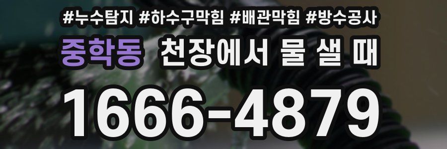 중학동 천장에서 물 샐 때