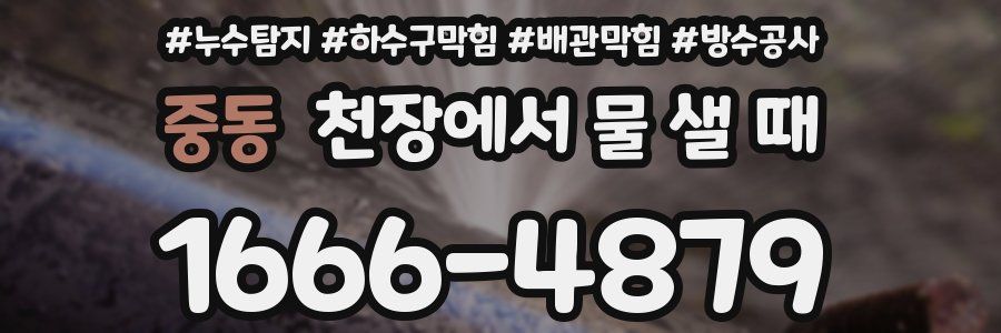 중동 천장에서 물 샐 때