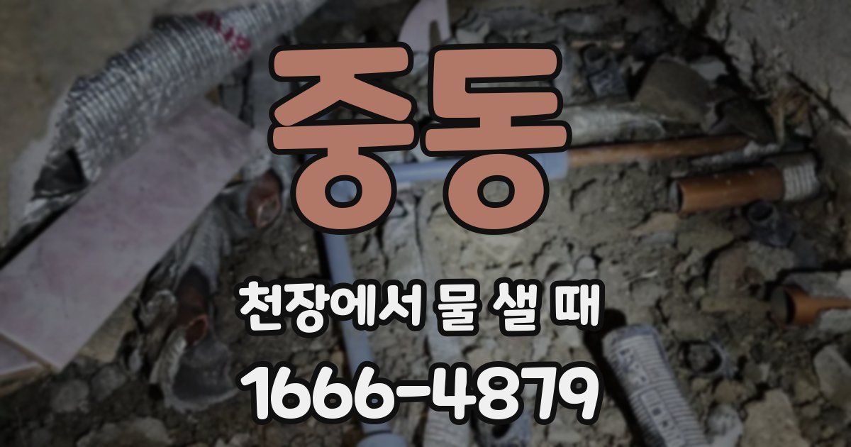 중동 천장에서 물 샐 때
