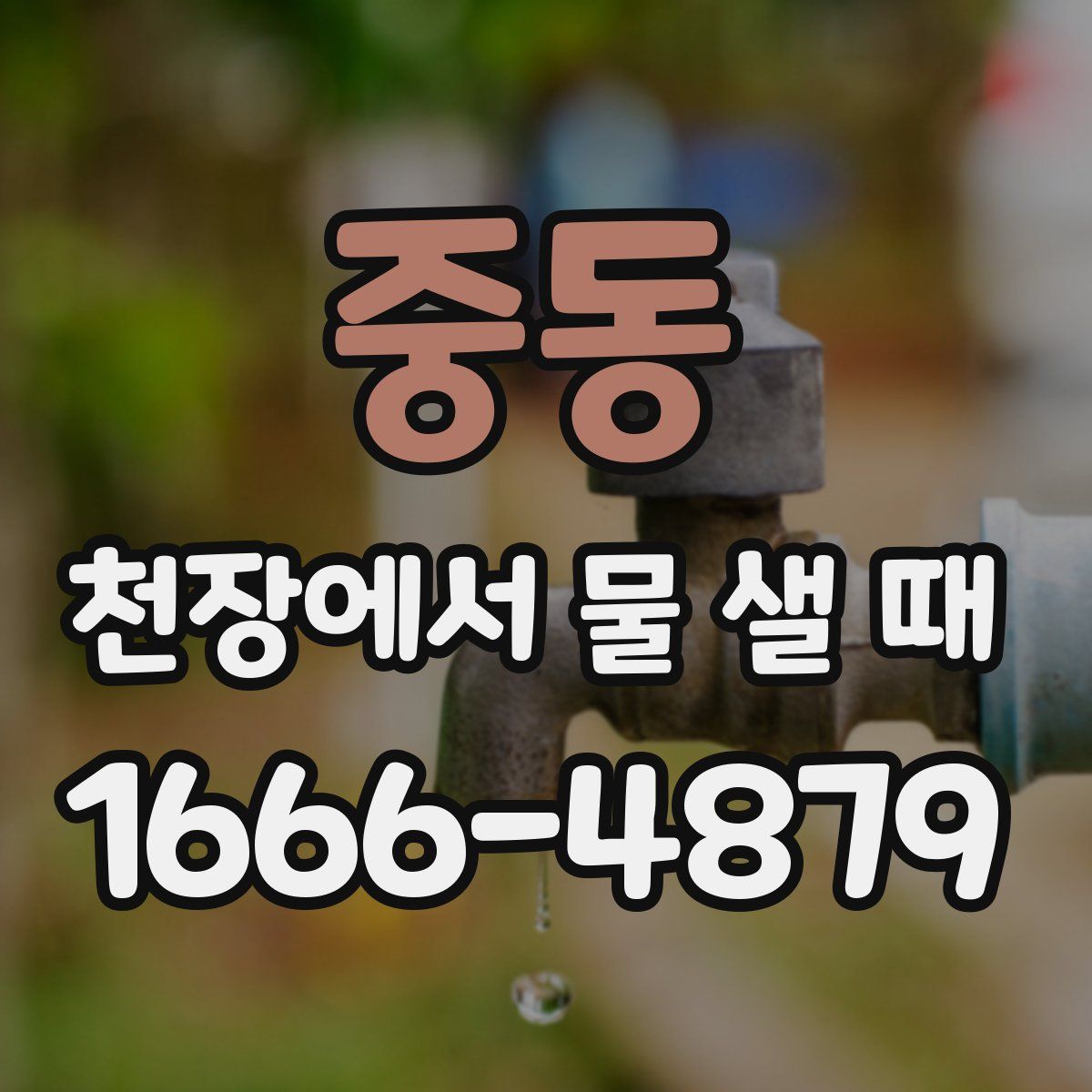 중동 천장에서 물 샐 때