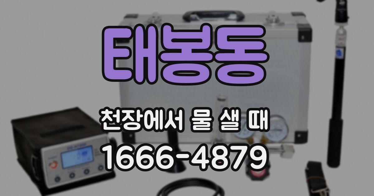 태봉동 천장에서 물 샐 때