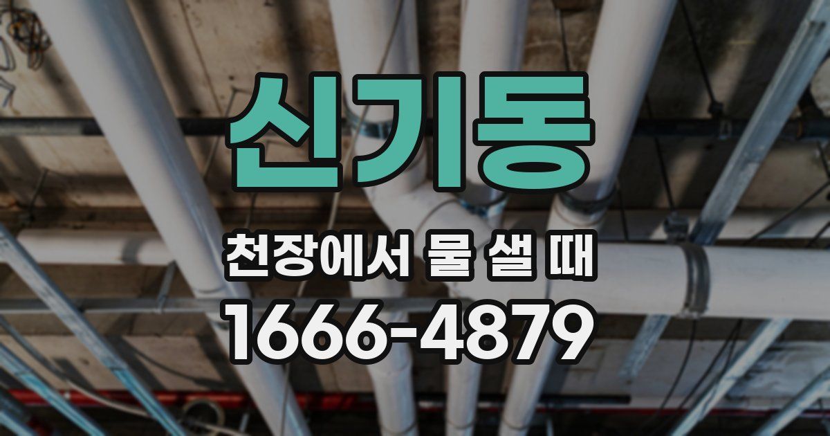 신기동 천장에서 물 샐 때
