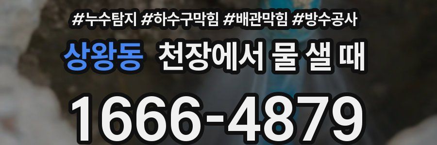상왕동 천장에서 물 샐 때
