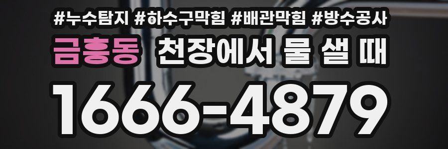 금흥동 천장에서 물 샐 때