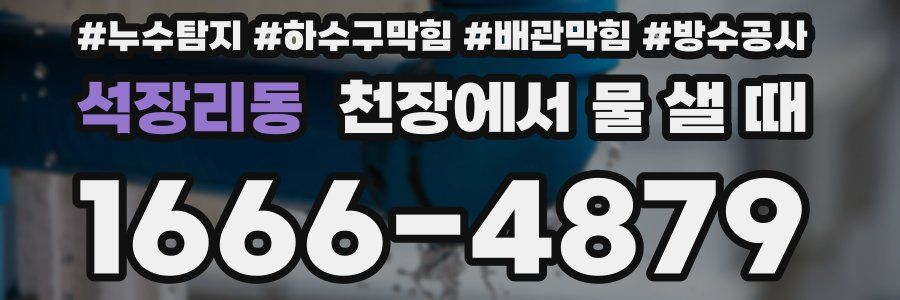 석장리동 천장에서 물 샐 때