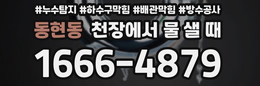 동현동 천장에서 물 샐 때