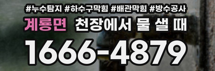 계룡면 천장에서 물 샐 때