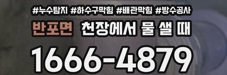 반포면 천장에서 물 샐 때