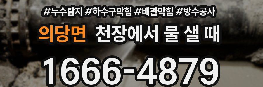 의당면 천장에서 물 샐 때