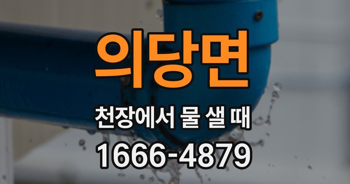 의당면 천장에서 물 샐 때