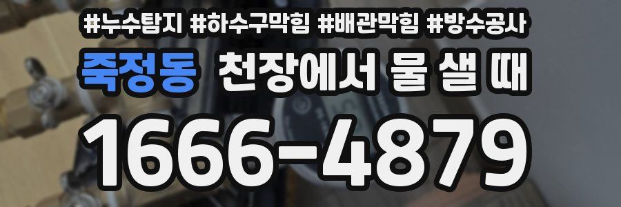 죽정동 천장에서 물 샐 때