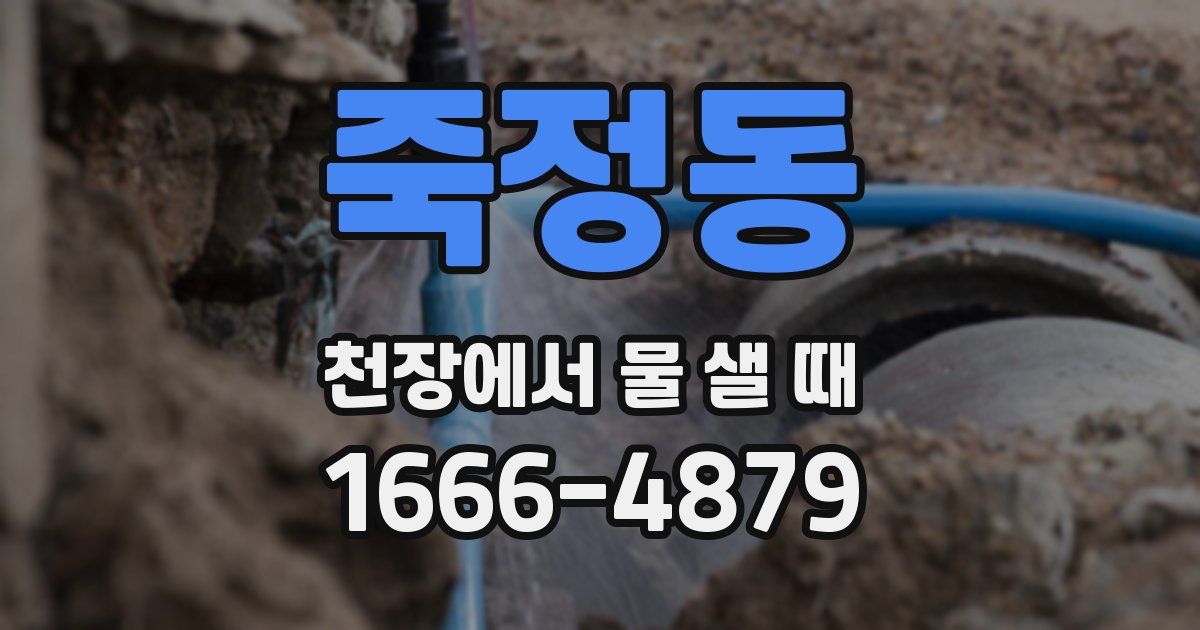 죽정동 천장에서 물 샐 때
