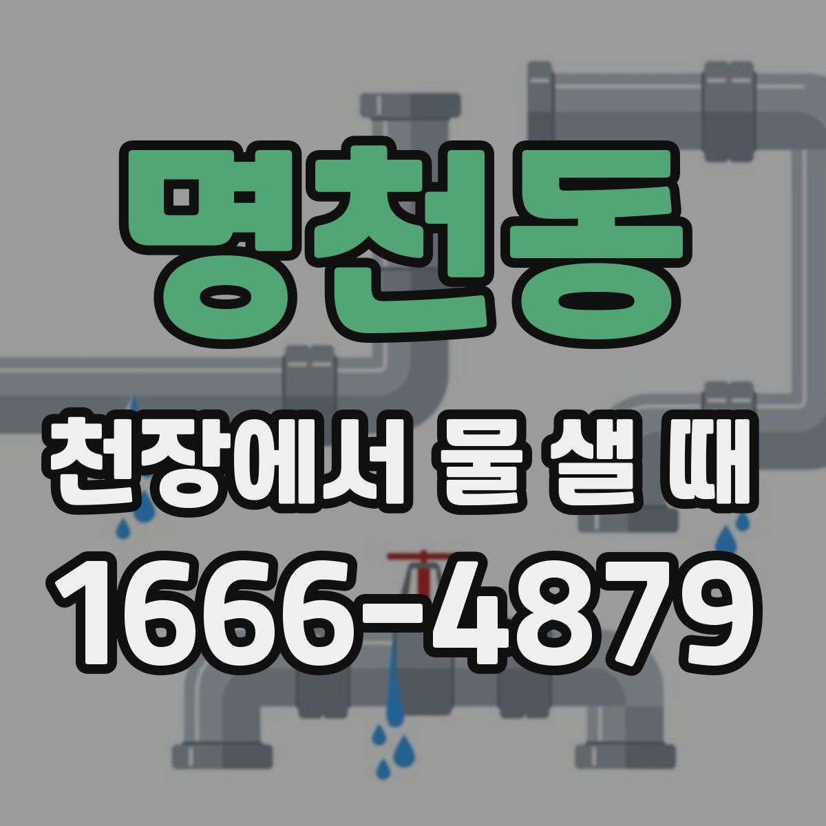 명천동 천장에서 물 샐 때