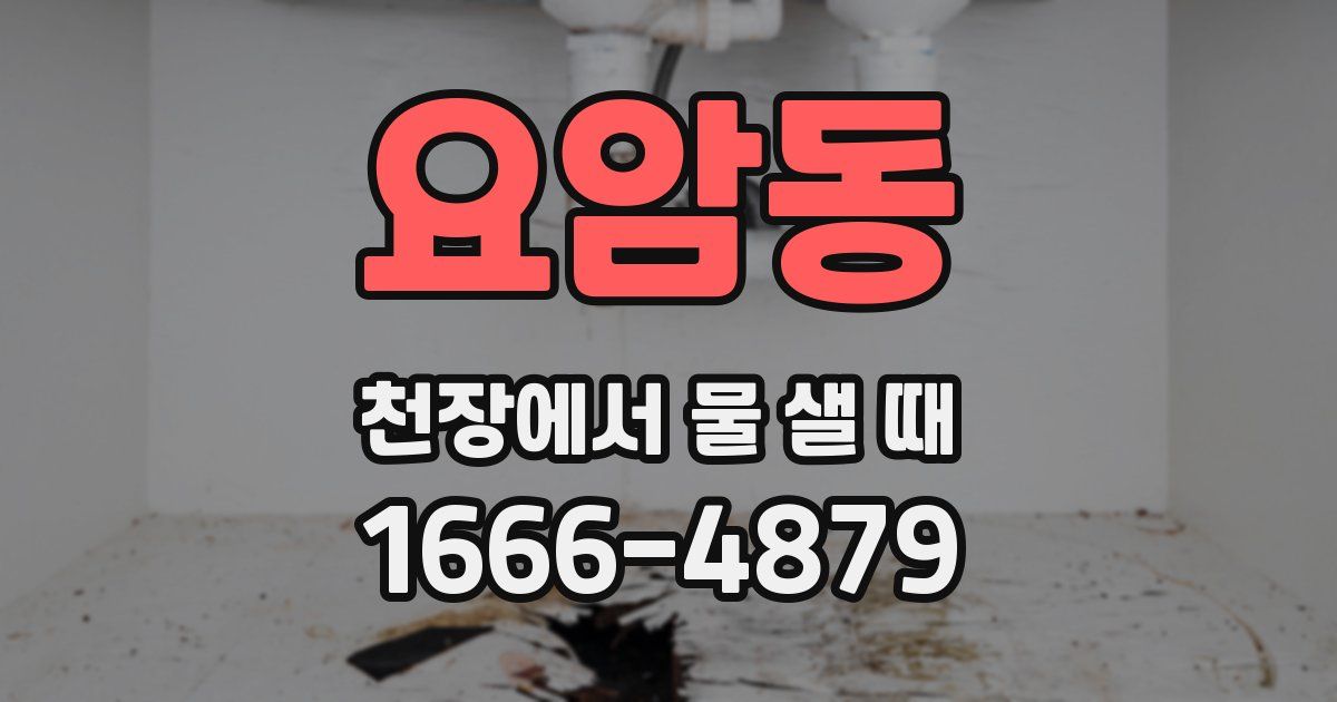 요암동 천장에서 물 샐 때
