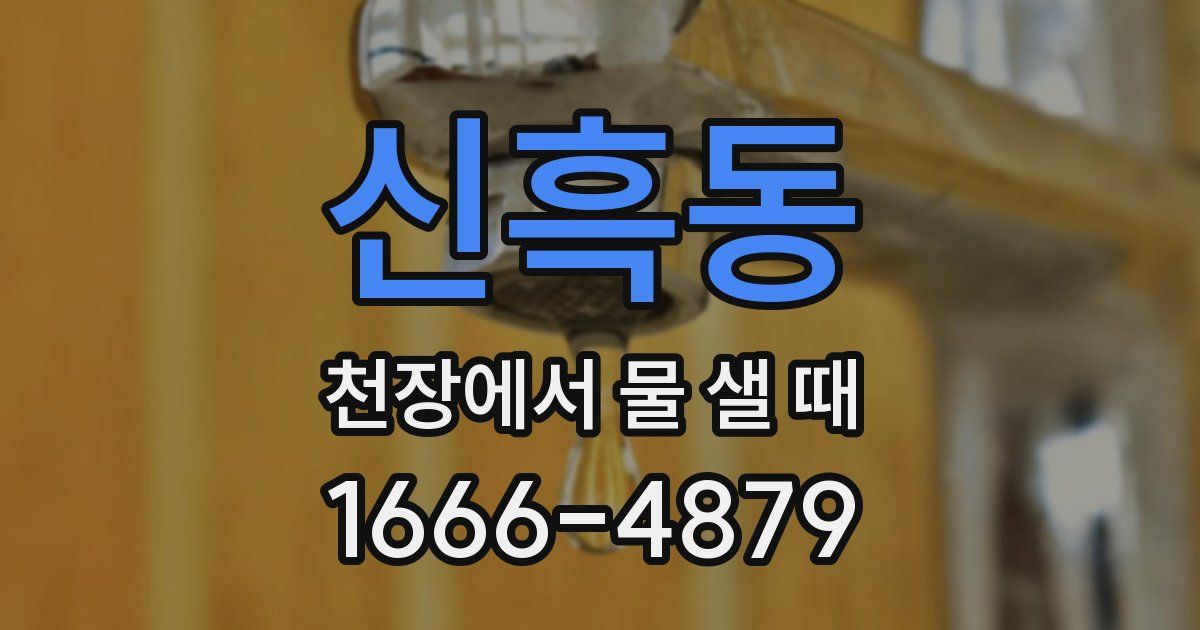 신흑동 천장에서 물 샐 때