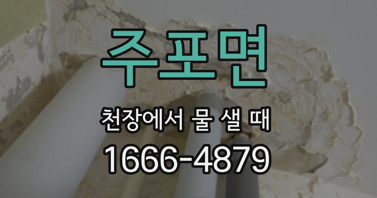 주포면 천장에서 물 샐 때