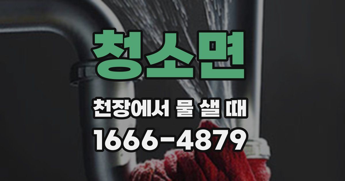 청소면 천장에서 물 샐 때