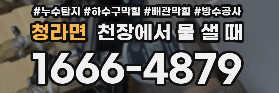 청라면 천장에서 물 샐 때