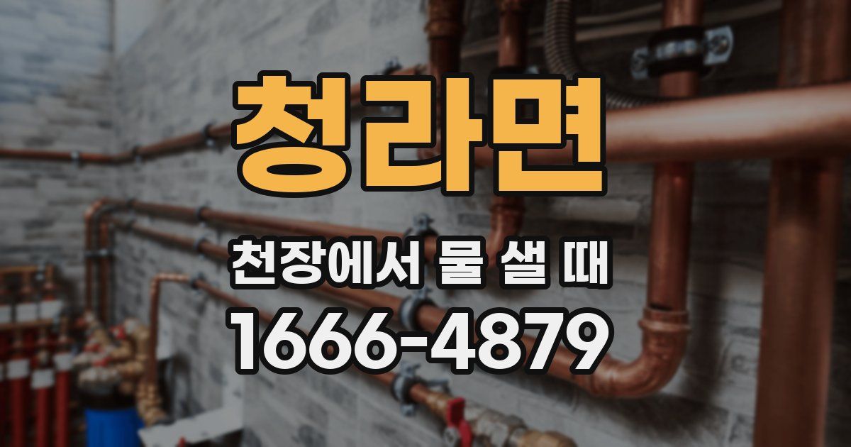 청라면 천장에서 물 샐 때
