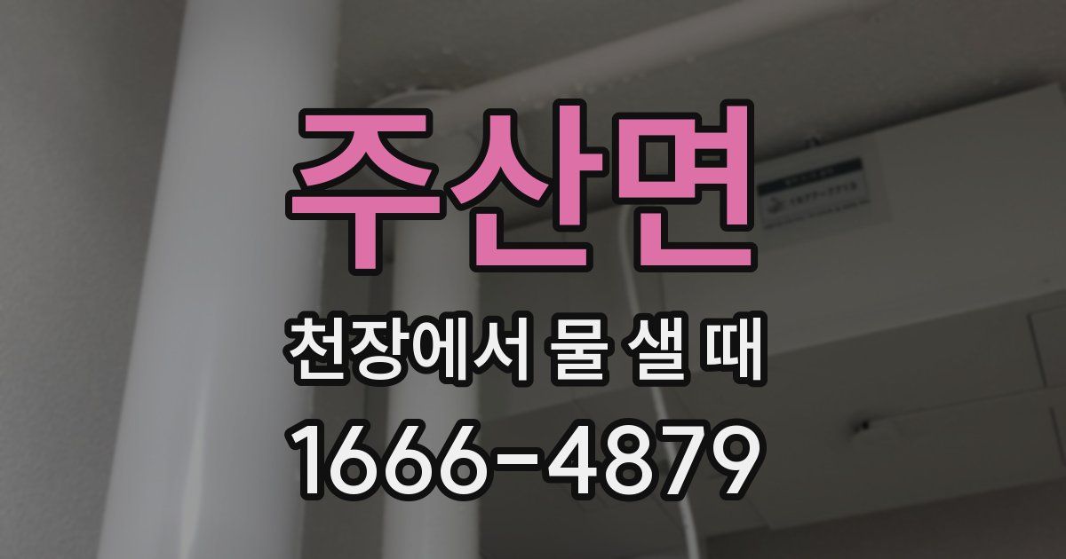 주산면 천장에서 물 샐 때