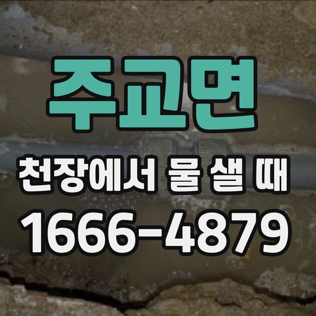 주교면 천장에서 물 샐 때