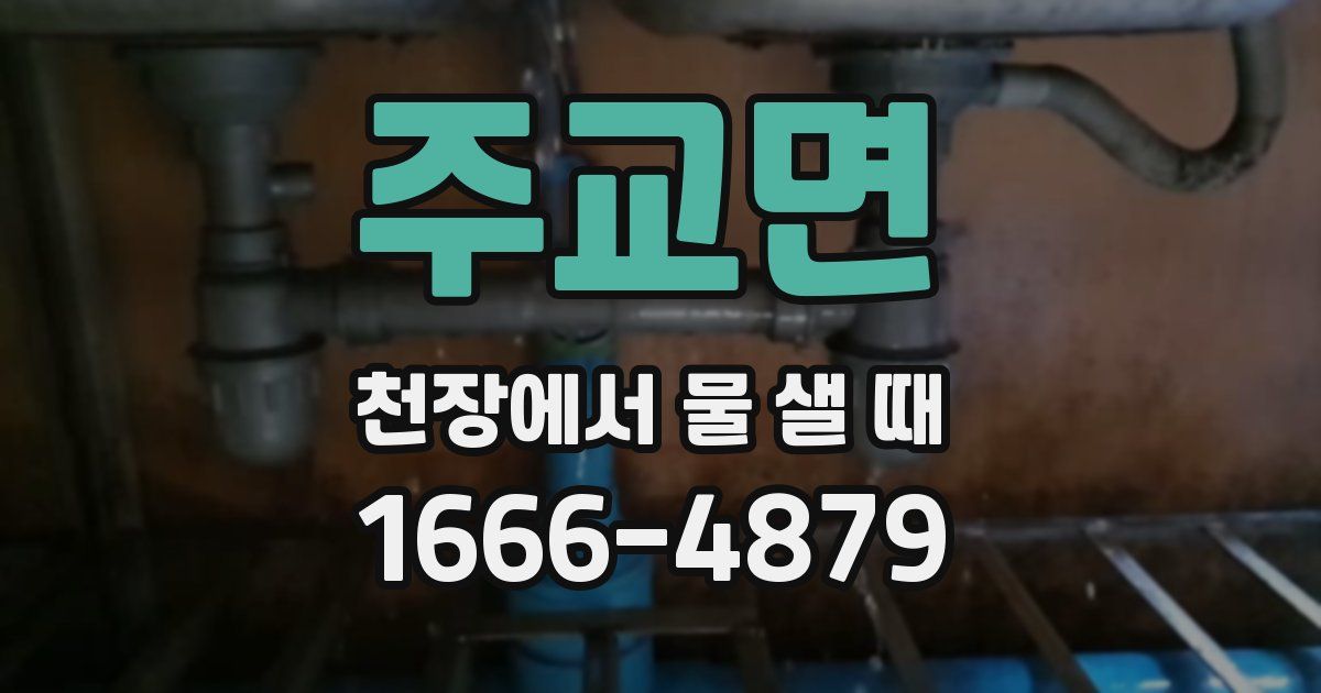 주교면 천장에서 물 샐 때