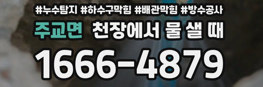 주교면 천장에서 물 샐 때