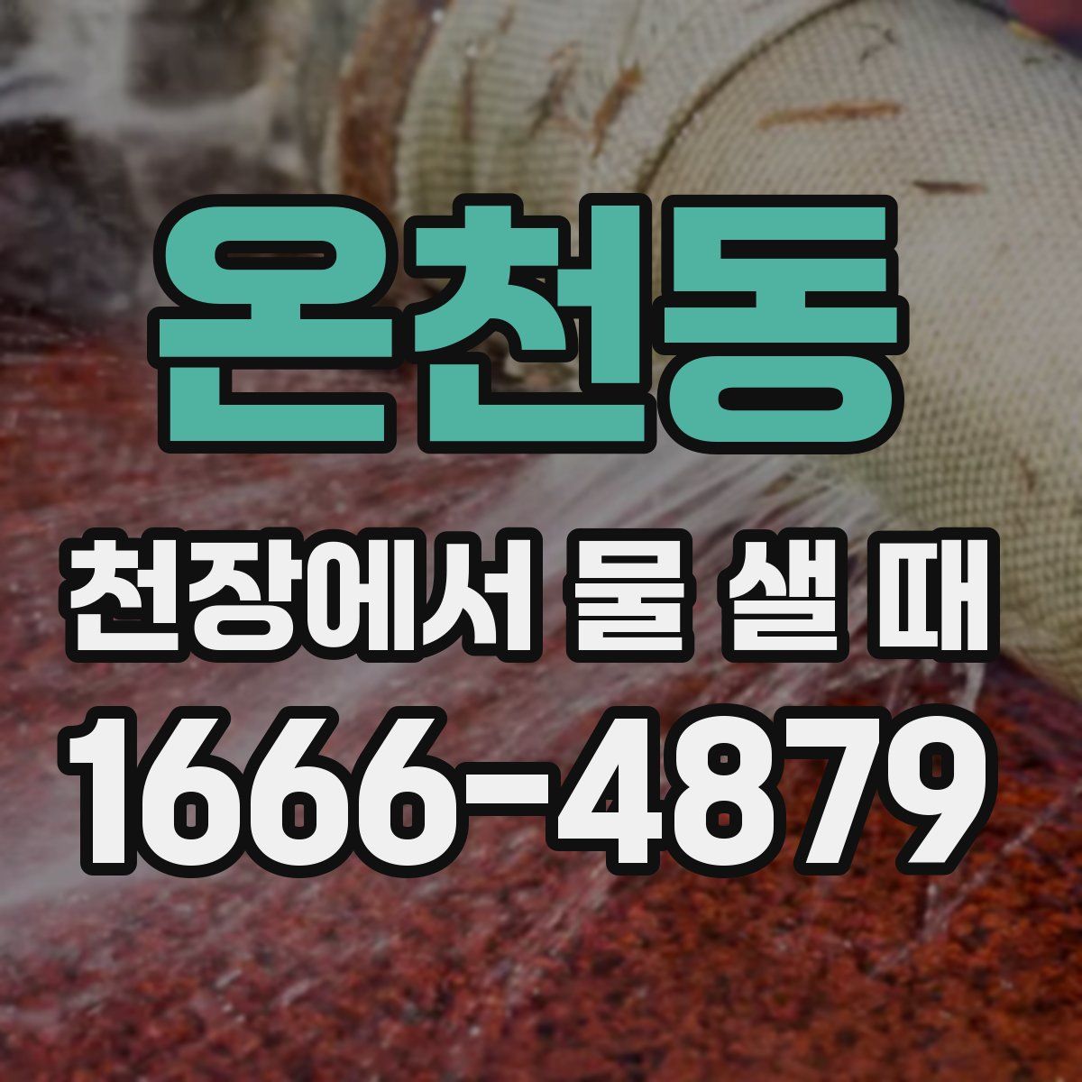 온천동 천장에서 물 샐 때